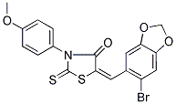 (5E)-5-[(6-BROMO-1,3-BENZODIOXOL-5-YL)METHYLENE]-3-(4-METHOXYPHENYL)-2-THIOXO-1,3-THIAZOLIDIN-4-ONE Struktur