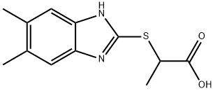 2-(5,6-DIMETHYL-1H-BENZOIMIDAZOL-2-YLSULFANYL)-PROPIONIC ACID Struktur