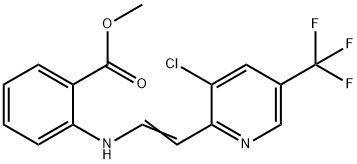 METHYL 2-((2-[3-CHLORO-5-(TRIFLUOROMETHYL)-2-PYRIDINYL]VINYL)AMINO)BENZENECARBOXYLATE Struktur