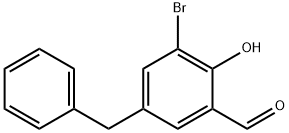 5-BENZYL-3-BROMO-2-HYDROXY-BENZALDEHYDE Struktur