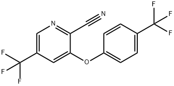 5-(TRIFLUOROMETHYL)-3-[4-(TRIFLUOROMETHYL)PHENOXY]-2-PYRIDINECARBONITRILE Struktur