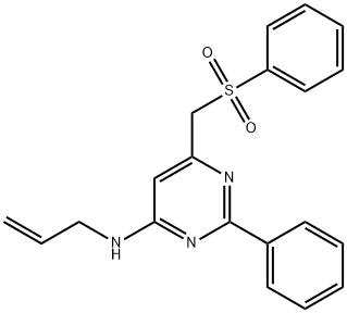 N-ALLYL-2-PHENYL-6-[(PHENYLSULFONYL)METHYL]-4-PYRIMIDINAMINE Struktur