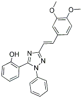 (E)-2-(5-(3,4-DIMETHOXYSTYRYL)-2-PHENYL-2H-1,2,4-TRIAZOL-3-YL)PHENOL Struktur