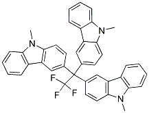 3,3',3'-(2,2,2-TRIFLUOROETHANE-1,1,1-TRIYL)TRIS(9-METHYL-9H-CARBAZOLE) Struktur