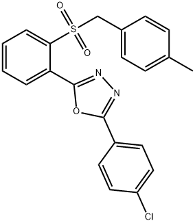 2-(4-CHLOROPHENYL)-5-(2-[(4-METHYLBENZYL)SULFONYL]PHENYL)-1,3,4-OXADIAZOLE Struktur