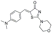 (5Z)-5-[4-(DIMETHYLAMINO)BENZYLIDENE]-2-MORPHOLIN-4-YL-1,3-THIAZOL-4(5H)-ONE Struktur