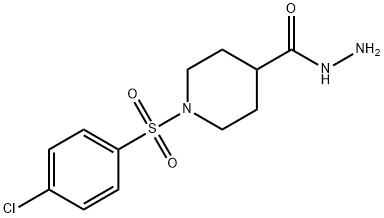 1-(4-CHLORO-BENZENESULFONYL)-PIPERIDINE-4-CARBOXYLIC ACID HYDRAZIDE Struktur