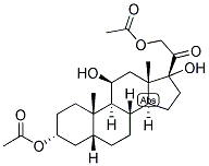 5-BETA-PREGNAN-3-ALPHA, 11-BETA, 17,21-TETROL-20-ONE 3,21-DIACETATE Struktur