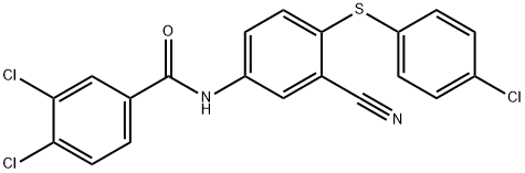 3,4-DICHLORO-N-(4-[(4-CHLOROPHENYL)SULFANYL]-3-CYANOPHENYL)BENZENECARBOXAMIDE Struktur