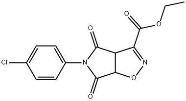 ETHYL 5-(4-CHLOROPHENYL)-4,6-DIOXO-4,5,6,6A-TETRAHYDRO-3AH-PYRROLO[3,4-D]ISOXAZOLE-3-CARBOXYLATE Struktur