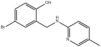 4-BROMO-2-([(5-METHYL-2-PYRIDINYL)AMINO]METHYL)BENZENOL Struktur