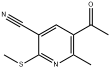 5-ACETYL-6-METHYL-2-(METHYLSULFANYL)NICOTINONITRILE Struktur