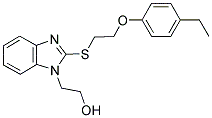 2-(2-([2-(4-ETHYLPHENOXY)ETHYL]THIO)-1H-BENZIMIDAZOL-1-YL)ETHANOL Struktur