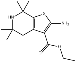 2-AMINO-5,5,7,7-TETRAMETHYL-4,5,6,7-TETRAHYDRO-THIENO[2,3-C]PYRIDINE-3-CARBOXYLIC ACID ETHYL ESTER Struktur