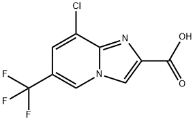 8-CHLORO-6-(TRIFLUOROMETHYL)IMIDAZO[1,2-A]PYRIDINE-2-CARBOXYLIC ACID Struktur