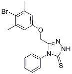 3-((4-BROMO-3,5-DIMETHYLPHENOXY)METHYL)-4-PHENYL-1,2,4-TRIAZOLINE-5-THIONE Struktur