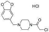 1-(1,3-BENZODIOXOL-5-YLMETHYL)-4-(CHLOROACETYL)PIPERAZINE HYDROCHLORIDE Struktur