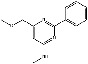 6-(METHOXYMETHYL)-N-METHYL-2-PHENYL-4-PYRIMIDINAMINE Struktur