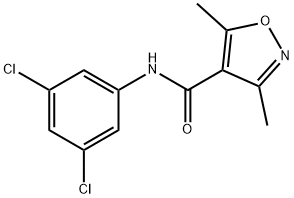 N-(3,5-DICHLOROPHENYL)-3,5-DIMETHYL-4-ISOXAZOLECARBOXAMIDE Struktur