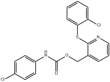 (2-[(2-CHLOROPHENYL)SULFANYL]-3-PYRIDINYL)METHYL N-(4-CHLOROPHENYL)CARBAMATE Struktur