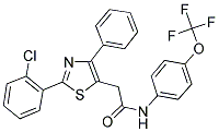 2-[2-(2-CHLOROPHENYL)-4-PHENYL-1,3-THIAZOL-5-YL]-N-[4-(TRIFLUOROMETHOXY)PHENYL]ACETAMIDE Struktur