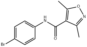 N-(4-BROMOPHENYL)-3,5-DIMETHYL-4-ISOXAZOLECARBOXAMIDE Struktur