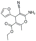 ETHYL 6-AMINO-5-CYANO-4-(2-FURYL)-2-METHYL-4H-PYRAN-3-CARBOXYLATE Struktur