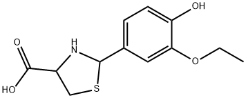 2-(3-ETHOXY-4-HYDROXY-PHENYL)-THIAZOLIDINE-4-CARBOXYLIC ACID Struktur