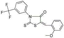 (5E)-5-(2-METHOXYBENZYLIDENE)-2-THIOXO-3-[3-(TRIFLUOROMETHYL)PHENYL]-1,3-THIAZOLIDIN-4-ONE Struktur