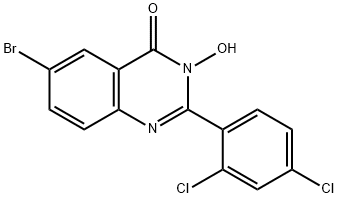 6-BROMO-2-(2,4-DICHLOROPHENYL)-3-HYDROXY-4(3H)-QUINAZOLINONE Struktur