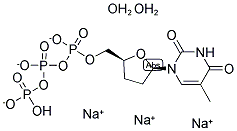 2'-DEOXYTHYMIDINE-5'-TRIPHOSPHATE, TRISODIUM SALT, DIHYDRATE Struktur