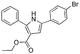 ETHYL 5-(4-BROMOPHENYL)-2-PHENYLPYRROLE-3-CARBOXYLATE Struktur