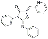 (2Z,5Z)-3-PHENYL-2-(PHENYLIMINO)-5-(PYRIDIN-2-YLMETHYLENE)-1,3-THIAZOLIDIN-4-ONE Struktur