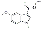 5-METHOXY-1,2-DIMETHYL-1H-INDOLE-3-CARBOXYLIC ACID ETHYL ESTER Struktur