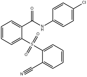 N-(4-CHLOROPHENYL)-2-[(2-CYANOPHENYL)SULFONYL]BENZENECARBOXAMIDE Struktur