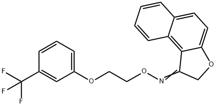 NAPHTHO[2,1-B]FURAN-1(2H)-ONE O-(2-[3-(TRIFLUOROMETHYL)PHENOXY]ETHYL)OXIME Struktur