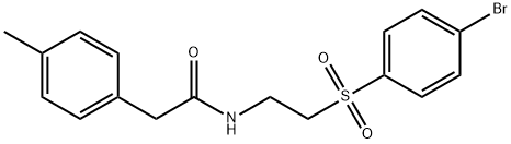 N-(2-[(4-BROMOPHENYL)SULFONYL]ETHYL)-2-(4-METHYLPHENYL)ACETAMIDE Struktur