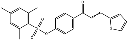 4-[3-(2-THIENYL)ACRYLOYL]PHENYL 2,4,6-TRIMETHYLBENZENESULFONATE Struktur