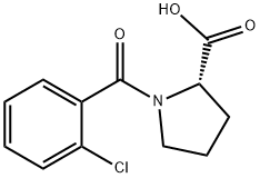 1-(2-CHLORO-BENZOYL)-PYRROLIDINE-2-CARBOXYLIC ACID Struktur