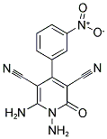 1,6-DIAMINO-4-(3-NITROPHENYL)-2-OXO-1,2-DIHYDROPYRIDINE-3,5-DICARBONITRILE Struktur