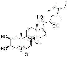 PONASTERONE A, [24,25,26,27-3H(H)] Struktur