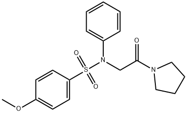 4-METHOXY-N-[2-OXO-2-(1-PYRROLIDINYL)ETHYL]-N-PHENYLBENZENESULFONAMIDE Struktur