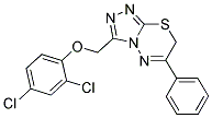 3-[(2,4-DICHLOROPHENOXY)METHYL]-6-PHENYL-7H-[1,2,4]TRIAZOLO[3,4-B][1,3,4]THIADIAZINE Struktur