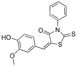 (5E)-5-(4-HYDROXY-3-METHOXYBENZYLIDENE)-3-PHENYL-2-THIOXO-1,3-THIAZOLIDIN-4-ONE Struktur