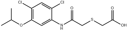 2-([2-(2,4-DICHLORO-5-ISOPROPOXYANILINO)-2-OXOETHYL]SULFANYL)ACETIC ACID Struktur