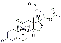 4-PREGNEN-17,20-ALPHA, 21-TRIOL-3,11-DIONE 20,21-DIACETATE Struktur