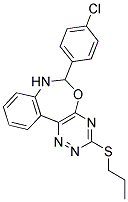 6-(4-CHLOROPHENYL)-3-(PROPYLTHIO)-6,7-DIHYDRO[1,2,4]TRIAZINO[5,6-D][3,1]BENZOXAZEPINE Struktur