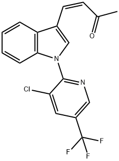 4-(1-[3-CHLORO-5-(TRIFLUOROMETHYL)-2-PYRIDINYL]-1H-INDOL-3-YL)-3-BUTEN-2-ONE Struktur