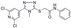 N1-PHENYL-2-([5-(2,6-DICHLORO-4-PYRIDYL)-4-METHYL-4H-1,2,4-TRIAZOL-3-YL]THIO)ACETAMIDE Struktur