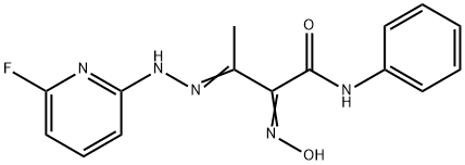 3-[2-(6-FLUORO-2-PYRIDINYL)HYDRAZONO]-2-(HYDROXYIMINO)-N-PHENYLBUTANAMIDE Struktur